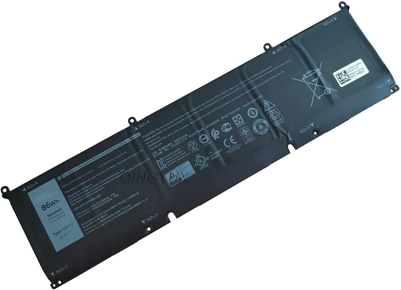 סוללה מקורית פנימית למחשב Dell 69KF2 70N2F M59JH XPS 15 950 – תמונה 2