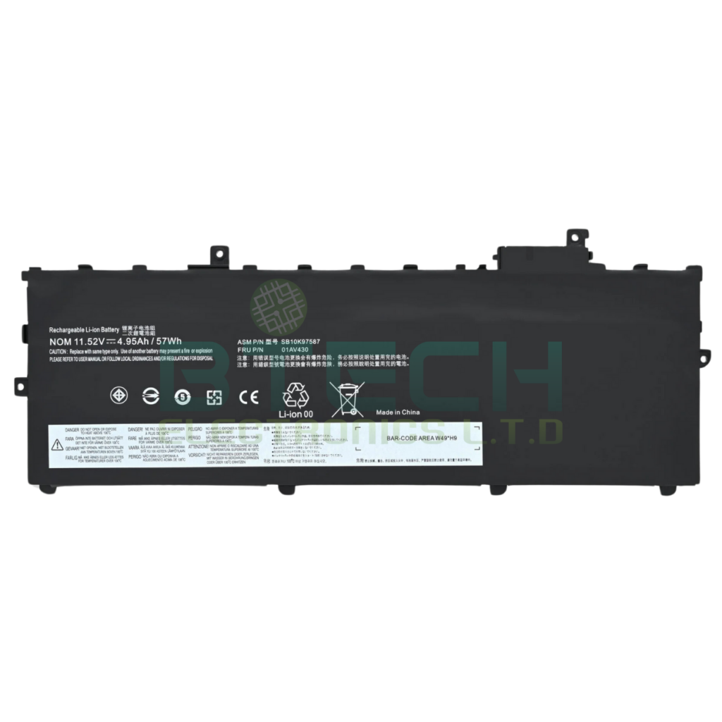 סוללה מקורית למחשב Lenovo ThinkPad X1 Carbon 11.52V Gen6