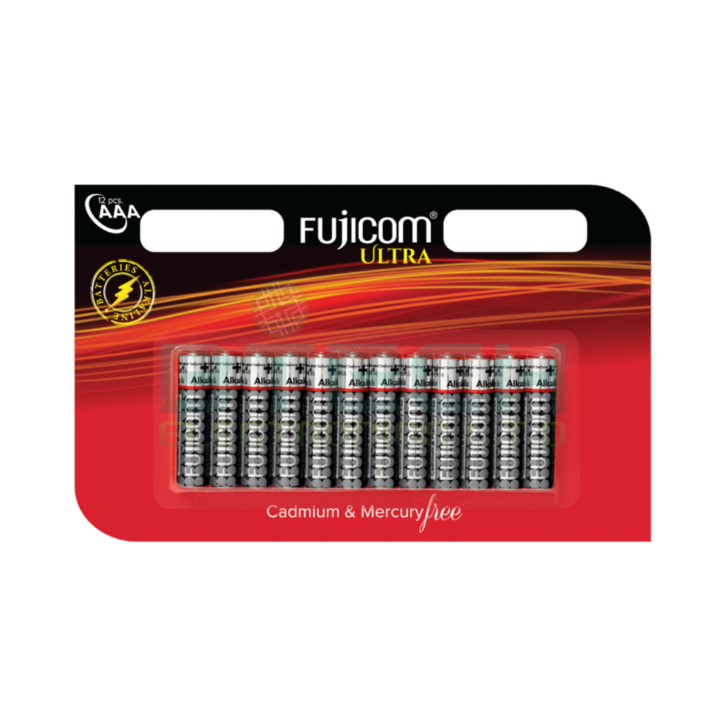 סט 12 סוללות איכותיות פוג'יקום AA FUJICOM LR6UD-BC12 1.5V