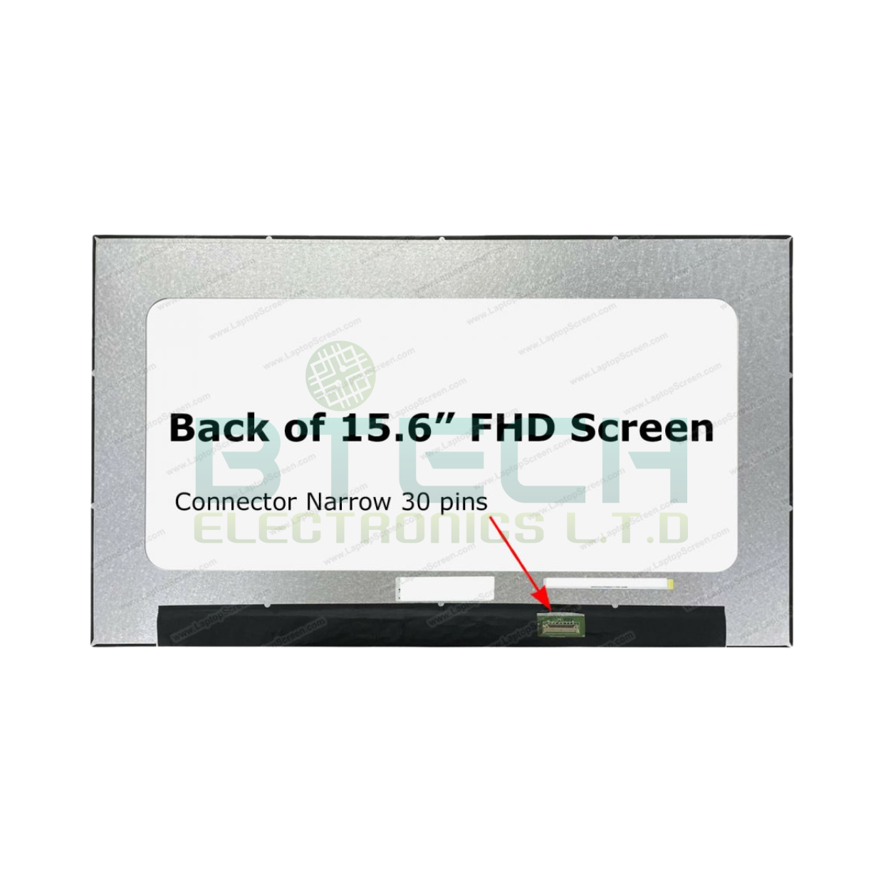 מסך 15.6 / FHD / Narrow 30PIN / No BR/ SLIM / 17mm pcb on bent – תמונה 2