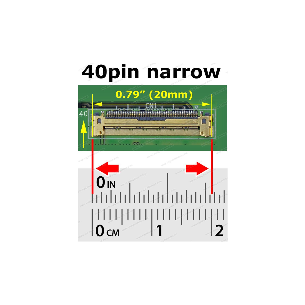 מסך מחשב 15.6 / FHD / 40PIN (20mm) / No BR / SLIM / Touch / IPS – תמונה 2