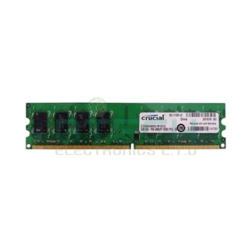 זיכרון למחשב נייח Crucial 2GB DDR2 800Mhz