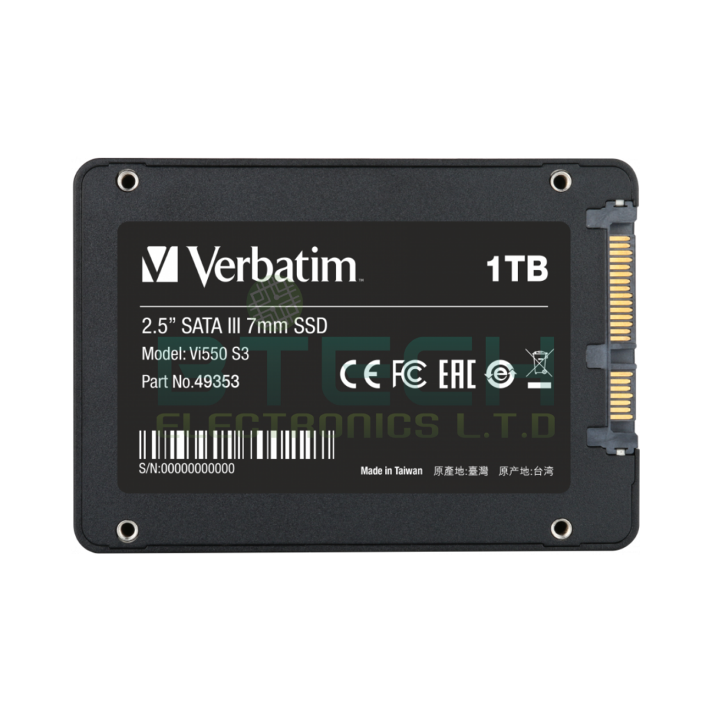 דיסק Verbatim 1TB SATA III SSD 520MB/s~460MB/s 3D NAND 3YL