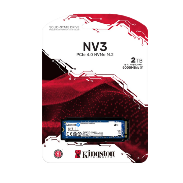 דיסק פנימי Kingston NV3 2TB NVME 6000/5000MB SSD 5Yr – תמונה 3