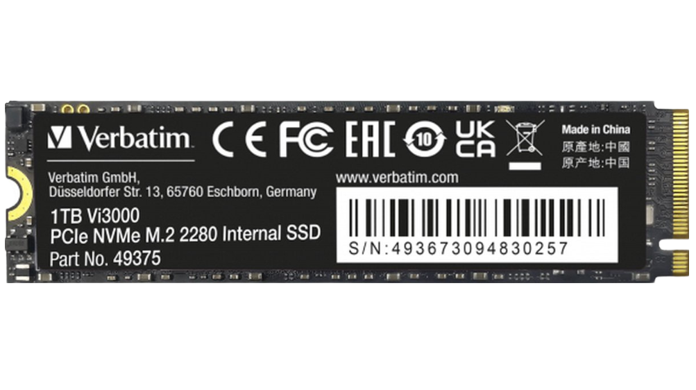 דיסק פנימי VERBATIM Vi3000 1TB NVME 3,100/2,200MB SSD 3Yr – תמונה 4