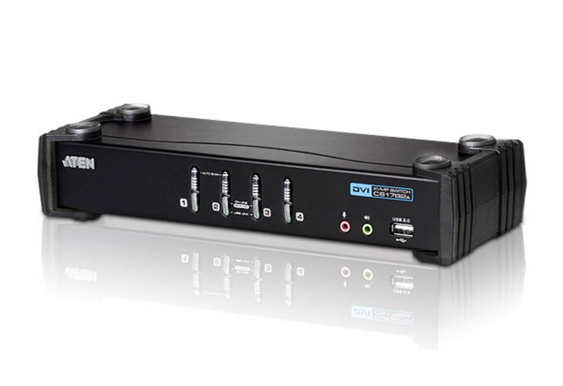 קופסא KVM ל-4 מחשבים Aten CS1764A DVI/USB – תמונה 2