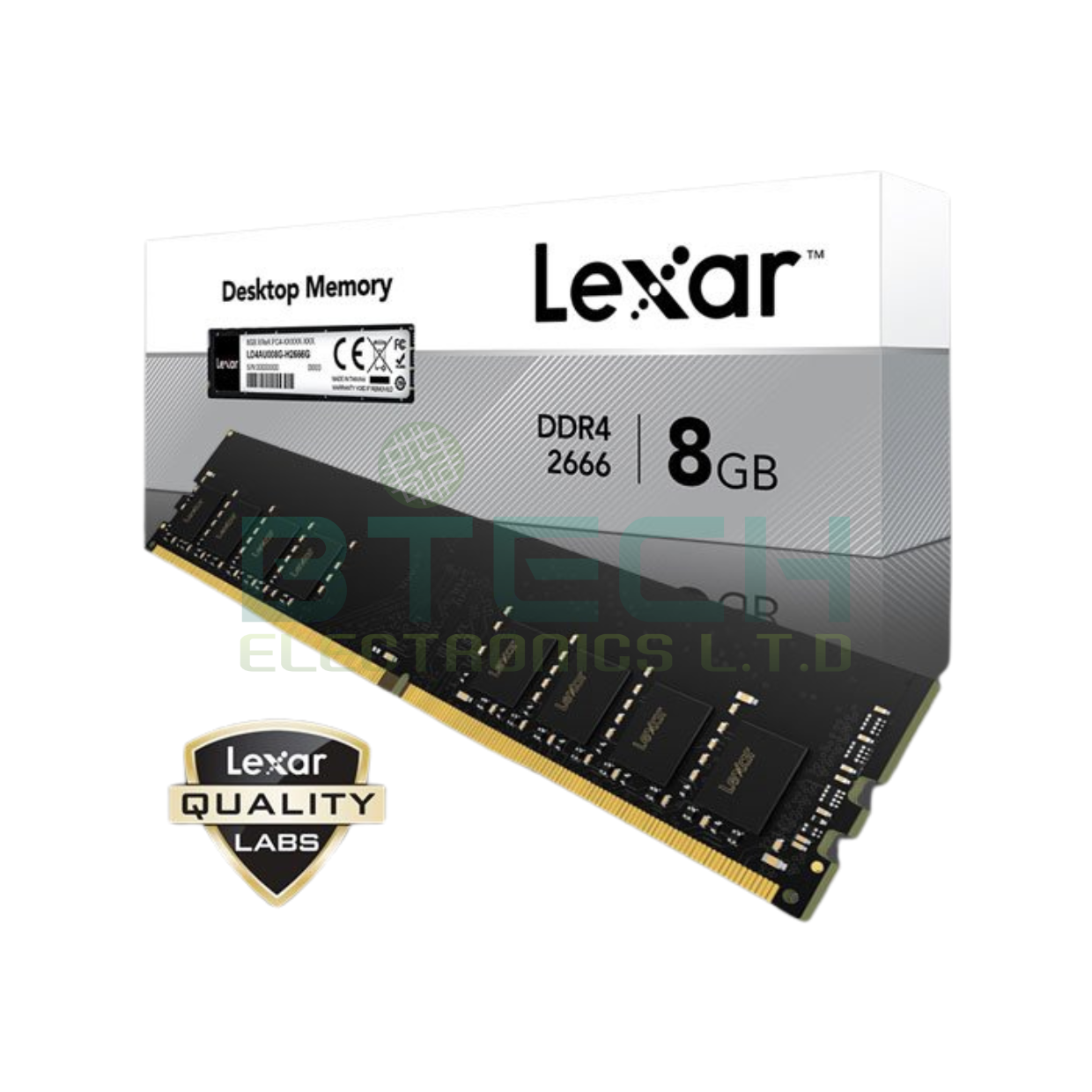 זיכרון למחשב נייח Lexar DIMM 8GB DDR4 2666Mhz – תמונה 3