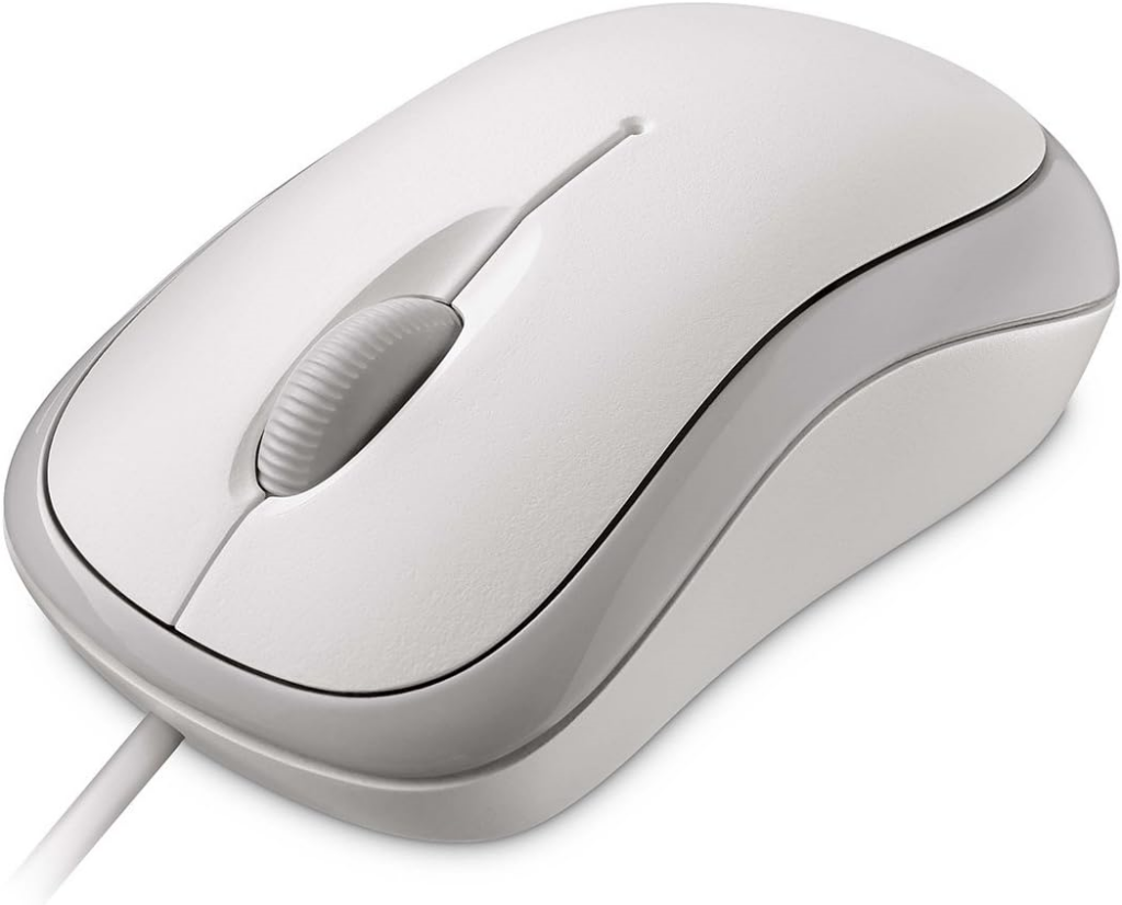 עכבר חוטי אופטי לבן Microsoft Basic 800DPI