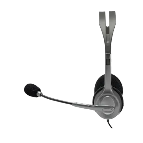 אוזניות חוטיות ל-2 אוזניים עם מיקרופון Logitech H110 3.5mm – תמונה 2