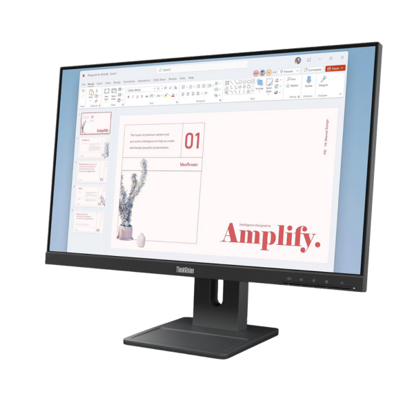 מסך מחשב lenovo E24-40 23.8" FHD IPS 4Ms 100Hz 3Yr-Os – תמונה 2