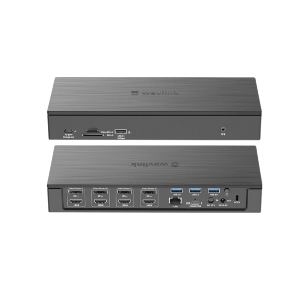 תחנת עגינה 4 מסכים הטענה עד Wavlink WL-UG69PD8 Type-C 100W – תמונה 3