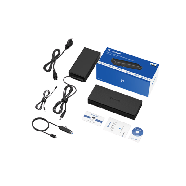 תחנת עגינה 4 מסכים הטענה עד Wavlink WL-UG69PD8 Type-C 100W – תמונה 4