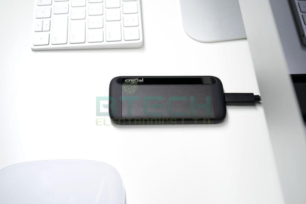 כונן קשיח SSD חיצוני Crucial X8 2TB 1050MB/s USB 3.2 Type-C – תמונה 3