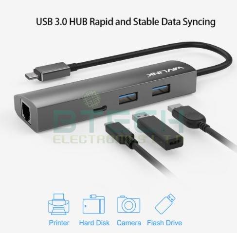 מפצל Wavlink HUB 3 Port USB 3.1 Type-C – תמונה 4