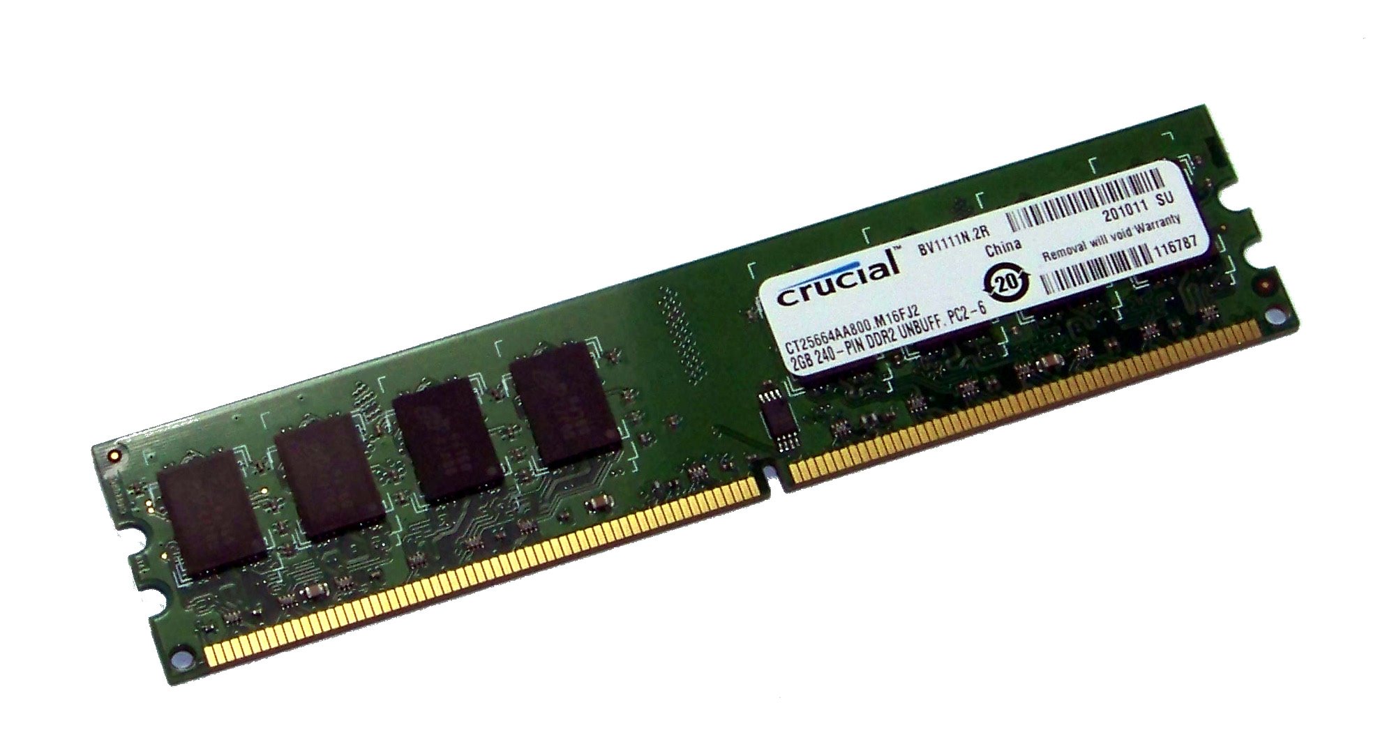 זיכרון למחשב נייח Crucial 2GB DDR2 800Mhz – תמונה 2