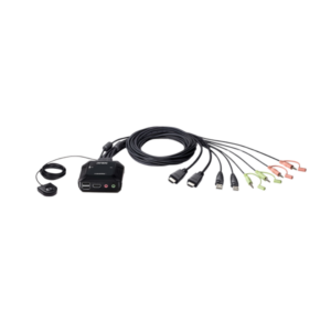 כבל KVM ל-2 מחשבים חיבור Aten 2xUSB | HDMI 4K | 4096X2160
