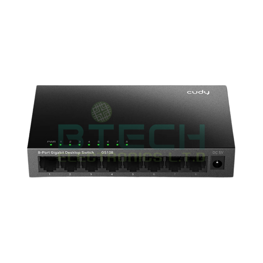 מתג סוויץ' מתכת CUDY 8-Port Gigabit Switch GS108-IL שנה אחריות