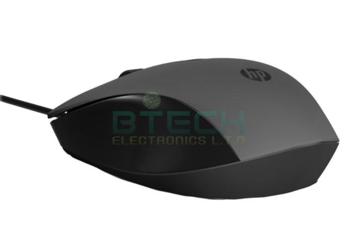 עכבר חוטי אופטי שחור HP 150 1600DPI – תמונה 3