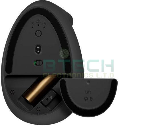 עכבר אלחוטי אופטי גרפיט Logitech Lift Vertical Ergonomic – תמונה 2