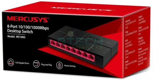 מתג לא מנוהל 8 יציאות 10/100/1000 Mercusys – תמונה 2