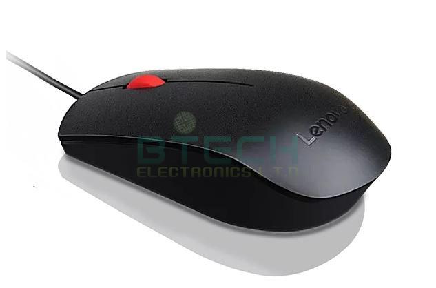 עכבר חוטי אופטי שחור Lenovo Essential USB 1600DPI – תמונה 3