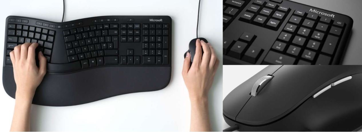 סט מקלדת ועכבר חוטי Microsoft MS Ergonomic – תמונה 3