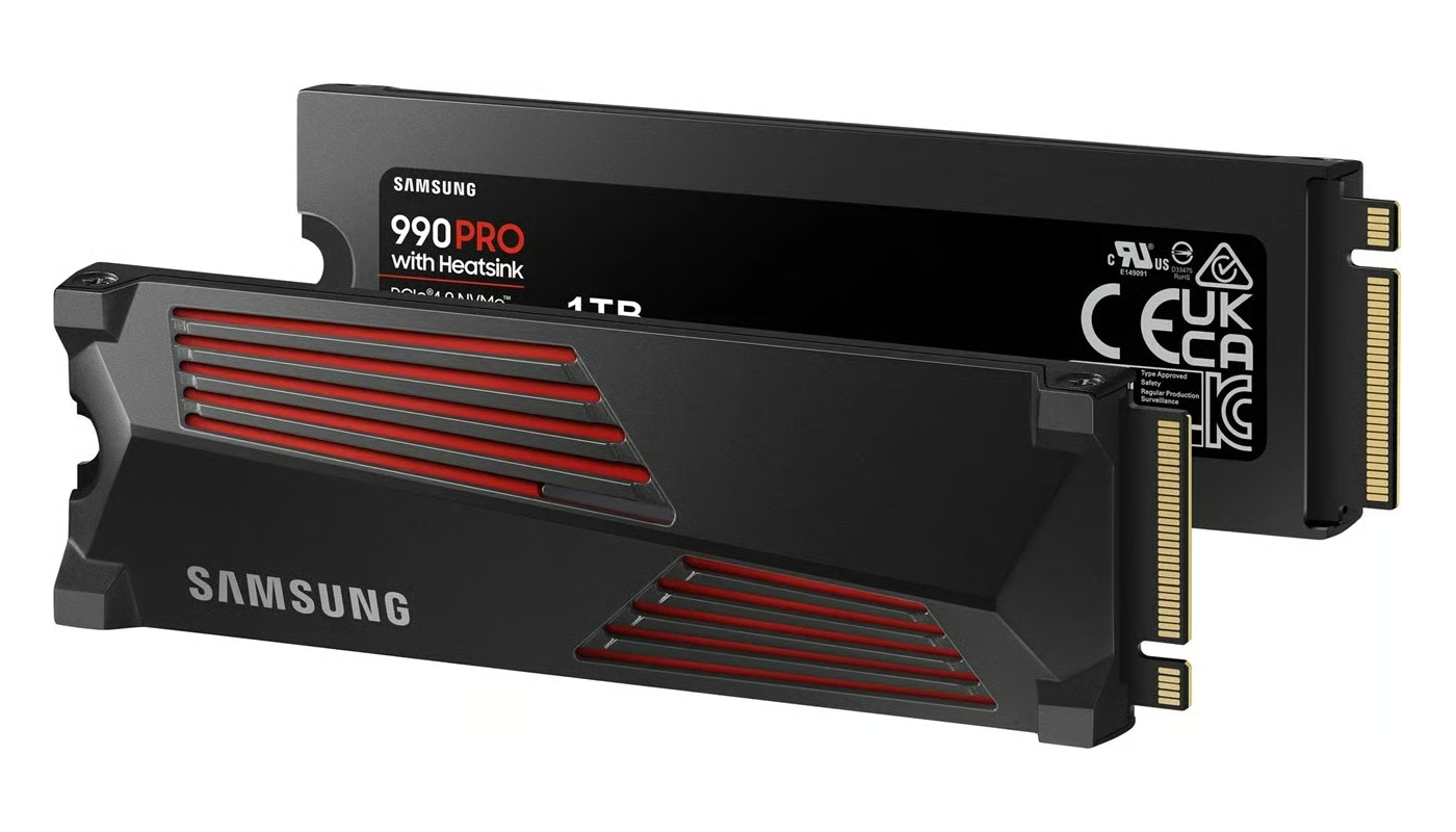 דיסק Samsung 990 PRO 1T NVMe W/Heatsink עם גוף קירור