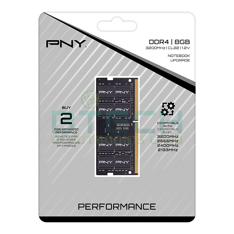 זיכרון לנייד PNY 8GB DDR4 3200Mhz – תמונה 2