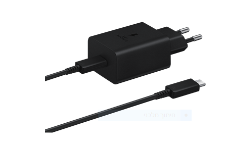 מטען קיר Samsung הכולל חיבור USB-C הספק עד כ- 45W + כבל – תמונה 2