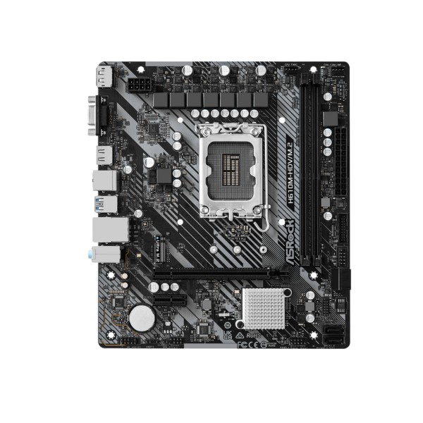 לוח אם אינטל AsRock H610M-HDV/M.2 DDR4 LGA1700 HDMI DP VGA – תמונה 2