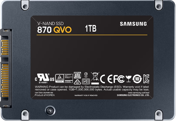 דיסק פנימי Samsung 870 QVO 1TB SATA 2.5" 560/530MB SSD 3Yr – תמונה 2