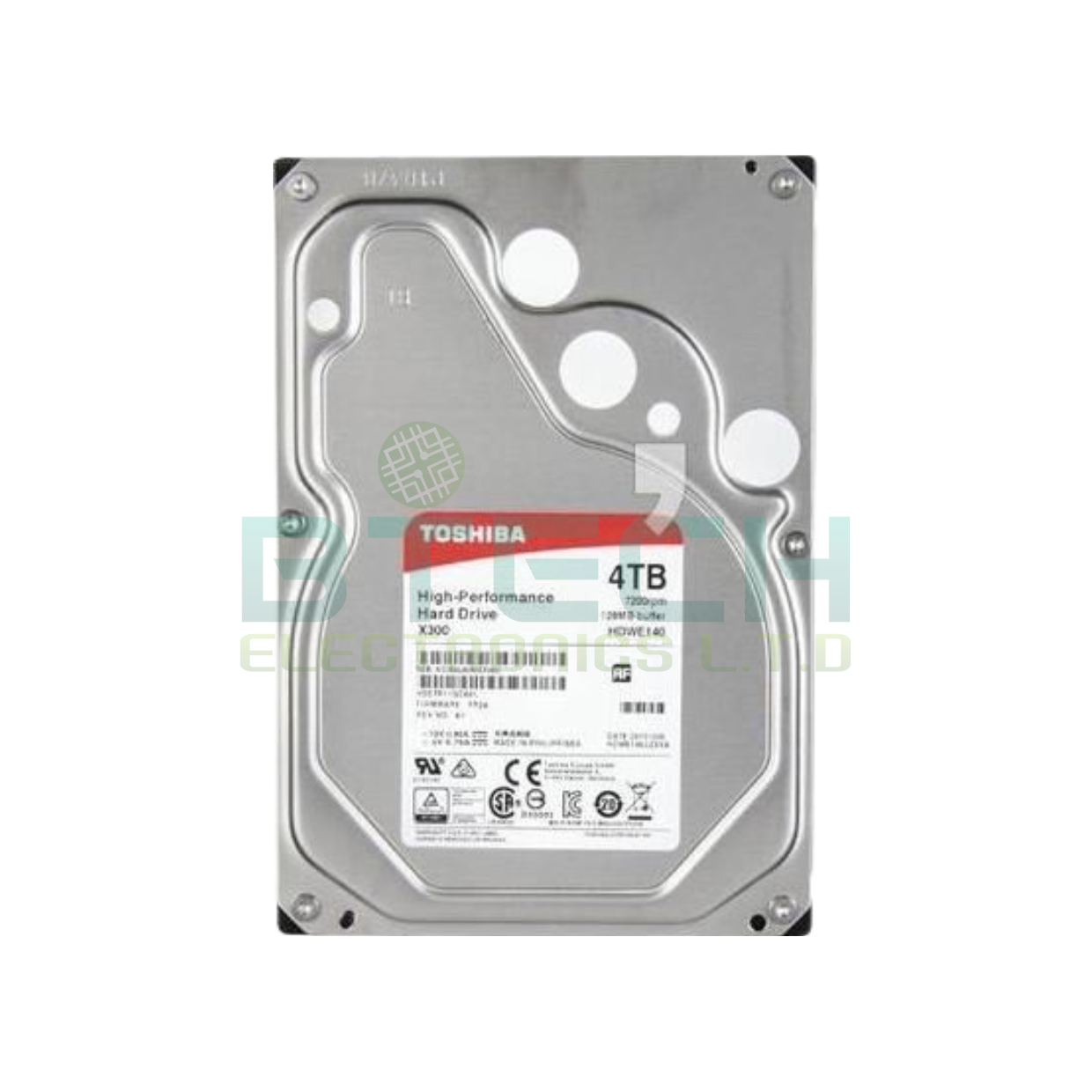 דיסק קשיח פנימי לנייח 3.5 Toshiba 4TB 128MB 7200rpm