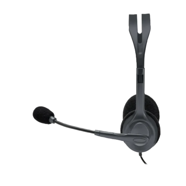 אוזניות חוטיות ל-2 אוזניים עם מיקרופון Logitech H111 3.5mm – תמונה 2