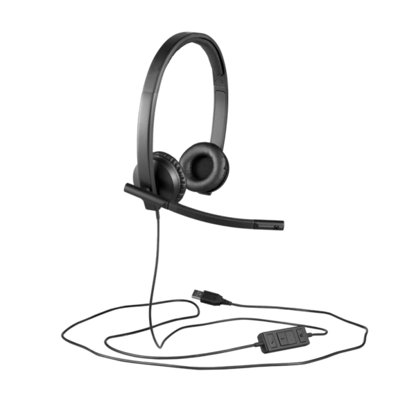 אוזניות חוטיות ל-2 אוזניים עם מיקרופון Logitech H570e USB-A – תמונה 4