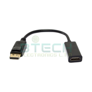 כבל מתאם אקטיבי DISPLAYPORT ל-HDMI נקבה, תומך אודיו + 4K@60