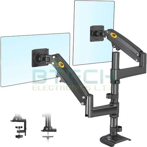 זרוע דו מפרקית ארגומטרית לשני מסכי מחשב עד 27'' – תמונה 3
